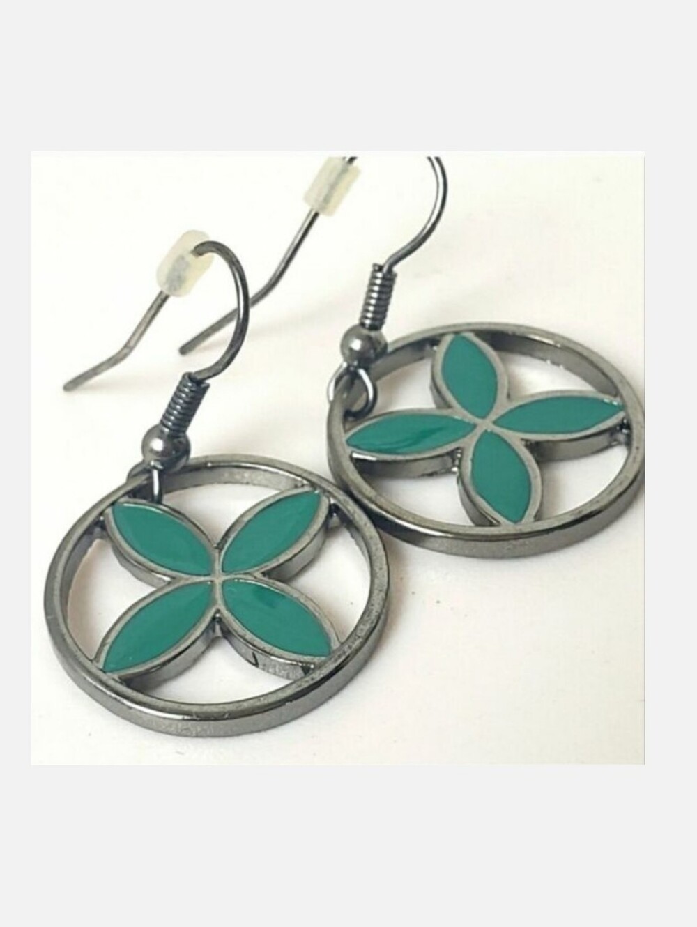 FRENCH HOOK Inlay-Look Dangling Earrings